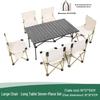 Aluminum-Magnesium Folding Table & Chair Set: 5-Piece Portable Picnic & Camping Gear for Vehicle or Self-Driving Tours