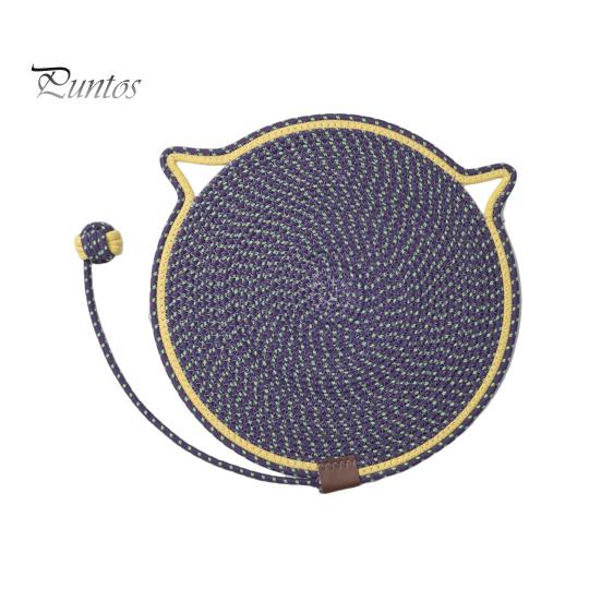 

Натуральный хлопковый канатный коврик для кошек, легко моющийся, многофункциональный коврик для защиты от царапин для домашних животных, настенный протектор для мебели фиолетовый/зелёный