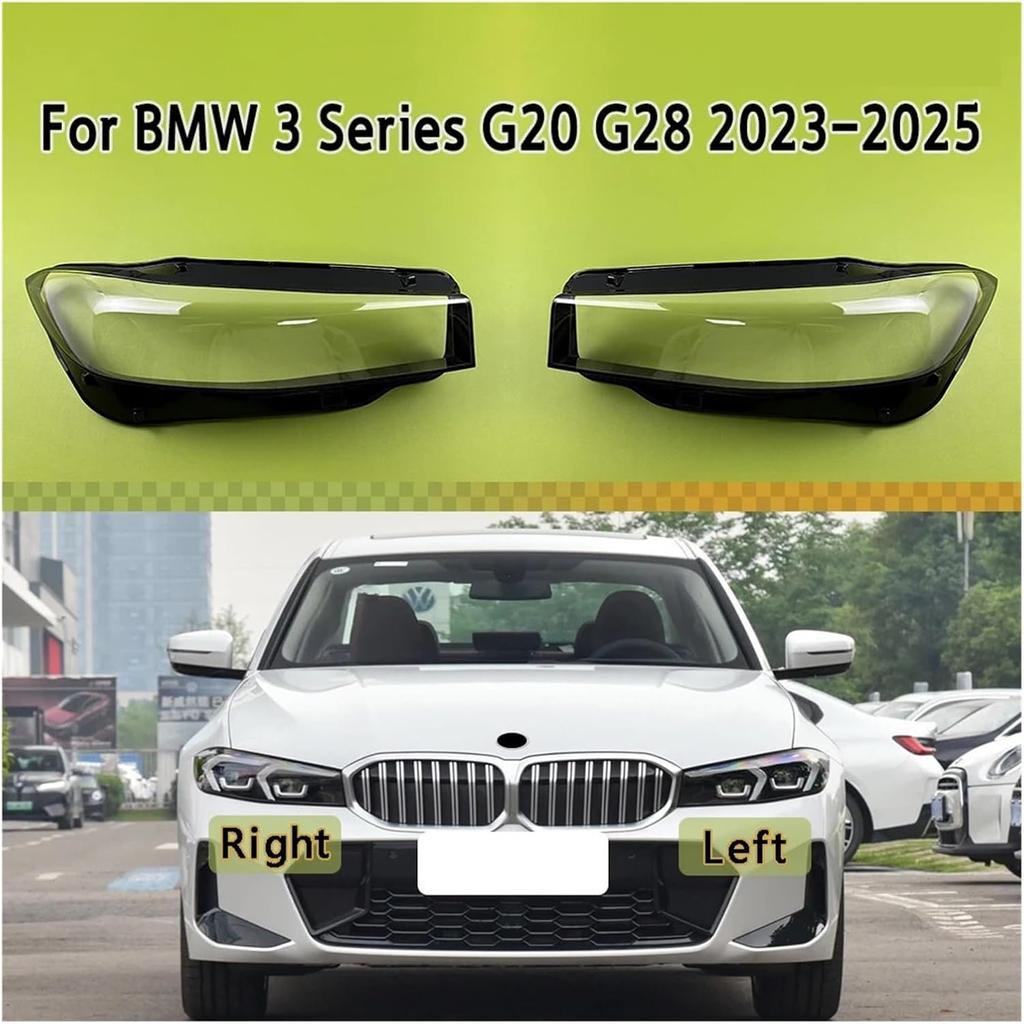 Compatible for BMW 3 Series G20 G28 2023 2024 2025 Car Front Headlight Cover Transparent Lampshade Replace Original Lens Shell(Left)