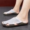 Men Black Slippers Gladiator Sandals Outdoor Summer White Beach Shoes Wide Head Plus Size