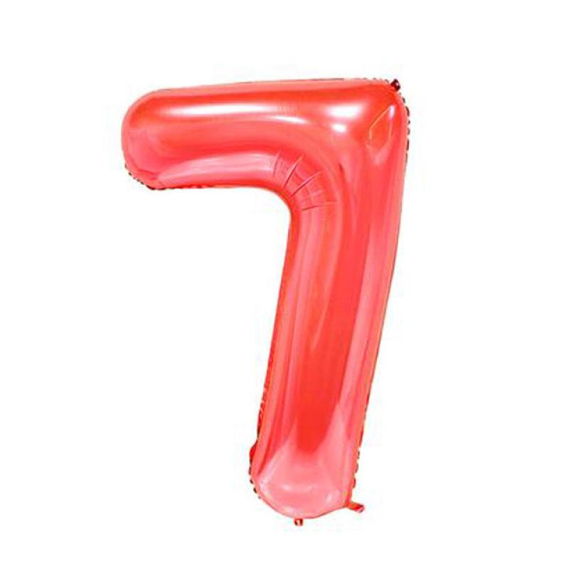 16/32/40 Inch Digital Number 0~9 Red Number Aluminum Film Balloon Wedding Birthday Party Decoration