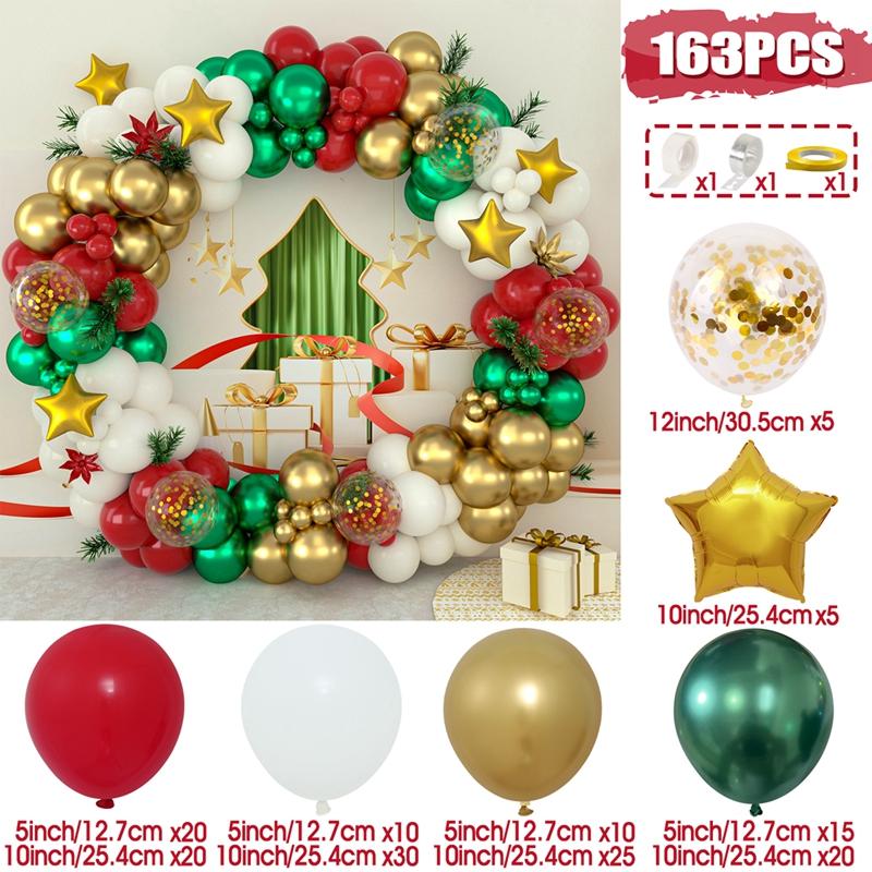 

Рождественская гирлянда из воздушных шаров, комплект для арки, веселое рождественское украшение для дома 2025, рождественские шары, рождественские подарки, новогодний шар Other