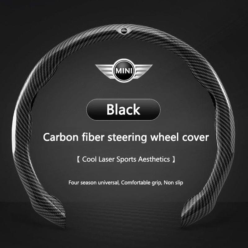 Car Carbon fiber Anti-slip Steering Wheel Cover Protective FFor BMW Mini Cooper R50 R53 R55 R56 R60 R61 F54 F55 F56 Sticker pu2