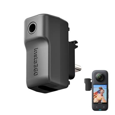 CYNOVA Insta 360 X3 için Harici Mikrofon Adaptörü Ses Insta 360 X3 Aksesuarları Kamera için Şarj ve Kaydı Destekler, Type-C, 3.5mm Port,