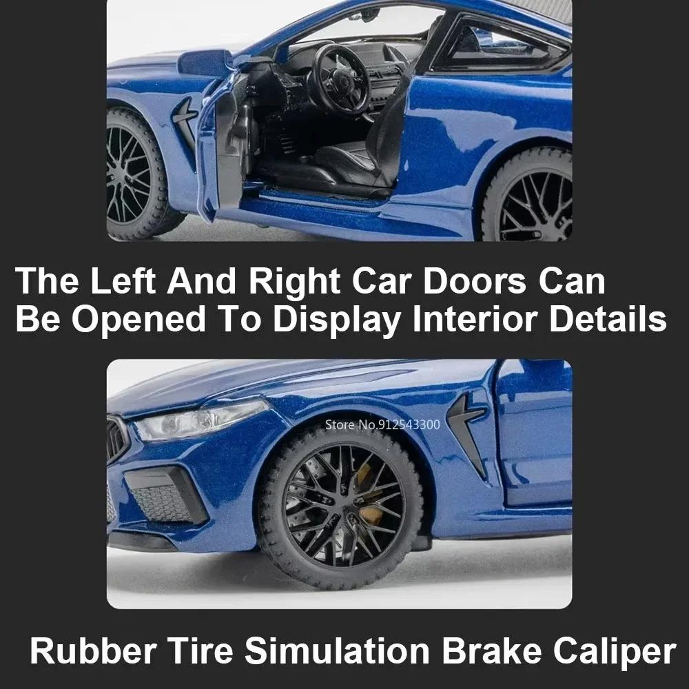 1:32 Scale M8 X5 Toy Alloy Diecast Car Model High Simulation Sound Light Pull Back Toys Vehicles Children's Interactive Toys