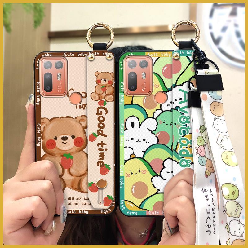 Soft case Ring Phone Case For HTC Desire 20 Plus/D20+ Anti-knock Kickstand Lanyard Anti-dust Silicone Protective Durable