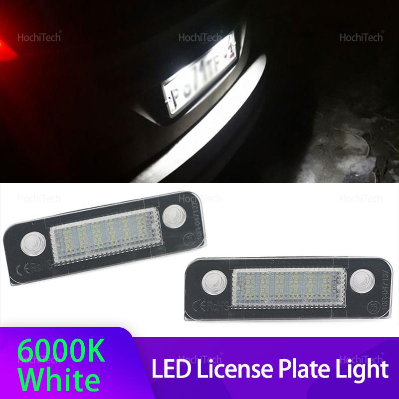 2pcs LED License Plate Light Canbus Number Lamp No Error for Ford Mondeo MK2 1996-2000 for Fiesta MK5 2001-2008 Fusion 2001-11