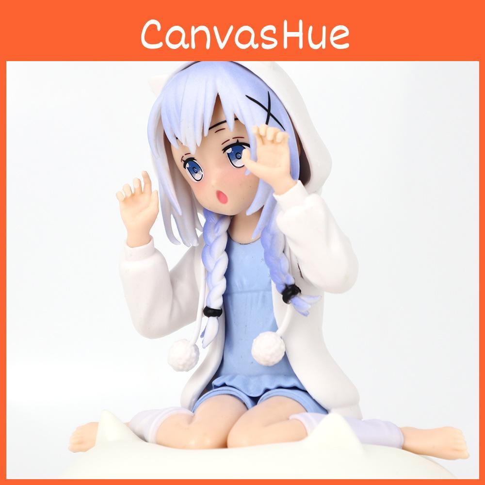 Delightful Sitting Kyoko Chino Pvc Figure With Colorful Pajamas For Anime Fans