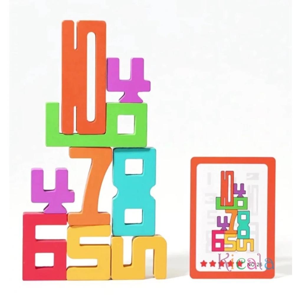 Montessori Mathe Spielzeug Holz Zahlen Stapel Bauklötze Digitales Waage Spielzeug Vorschule Lernen Zahlenblöcke Für Kinder Geschenke