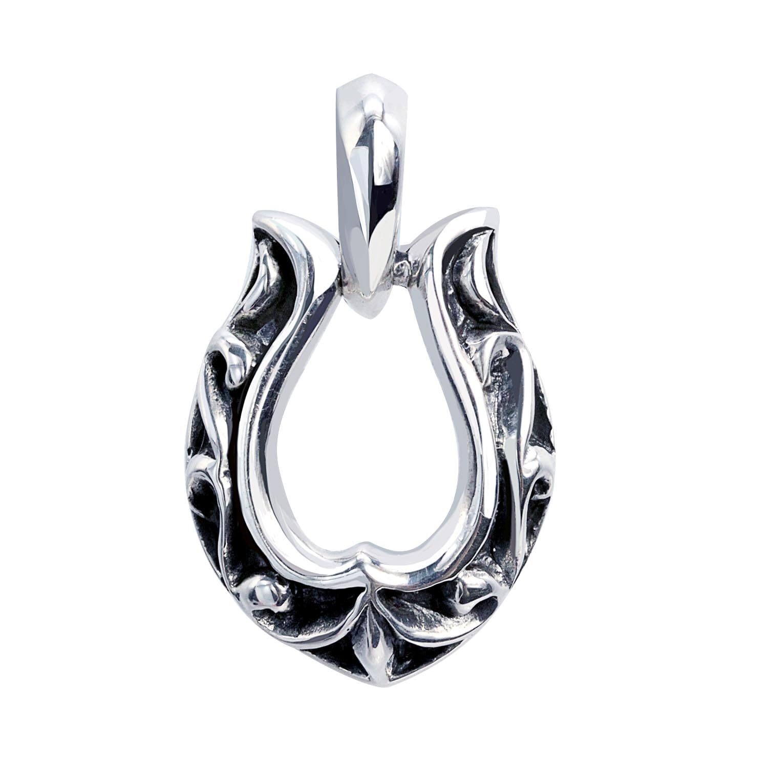 

[Sears] Pendant Top Necklace Pendant Top Men s Women s Unisex Arabesque Horseshoe Sterling Silver 925 sp01-0027