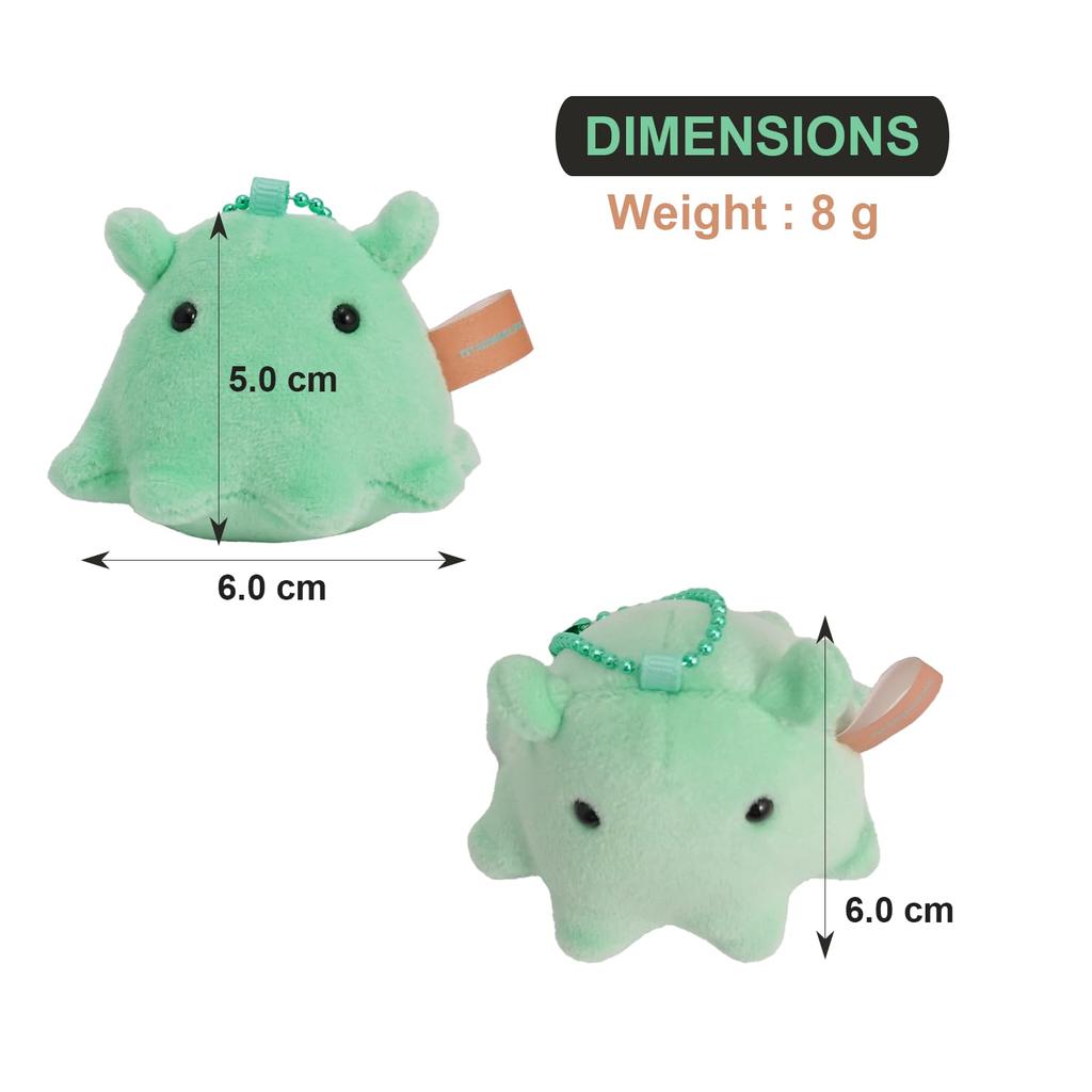Punyumen Octopus Plush Toy with Keychain, 6cm, Cute Small Marine Life Charm, Soft To the Touch, Durable, Perfect for Christmas or Birthday Gifts