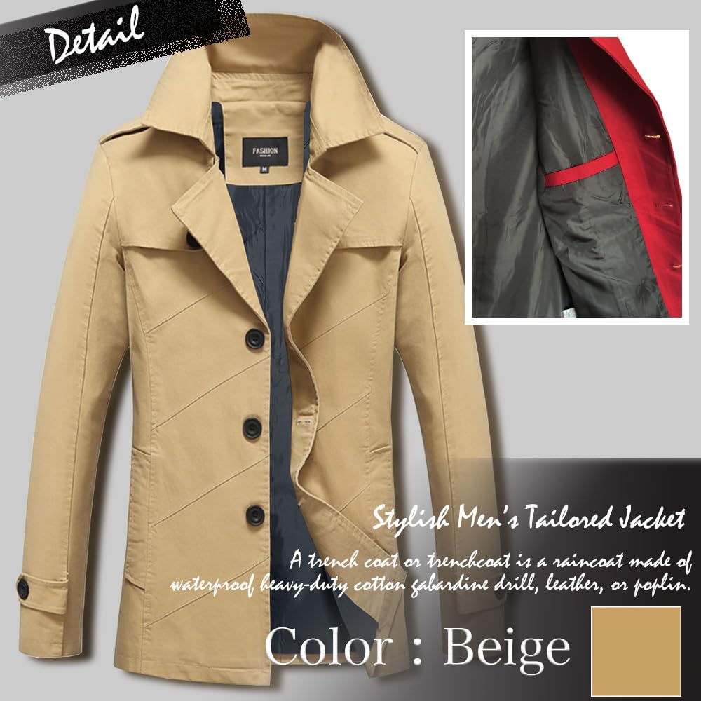 Tailored Jacket Stylish Coat Outerwear Business Casual Suit Jacket Blazer Cotton Terrace Jacket Spring Autumn Winter Cold Protection Slim MA02 Men's