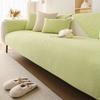 Moderne ribfluwelen bankhoes Antislip Crème Serie Bankhoezen Herfst Winter Verdikking Bankhoes Effen Kleur Geweven Bankkussen