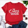 Family Reunion Women Clothes Funny Matching Sisters Print T Shirt Tee Basic Harajuku Ulzzang Y2K Top Weekend Graphic Red Tshirt