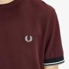 Fred Perry [Sharp] Twin Tip Cuff T-Shirt - Oxblood Afpm2612396-597