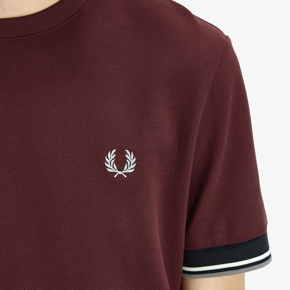 Fred Perry [Sharp] Twin Tip Cuff T-Shirt - Oxblood Afpm2612396-597