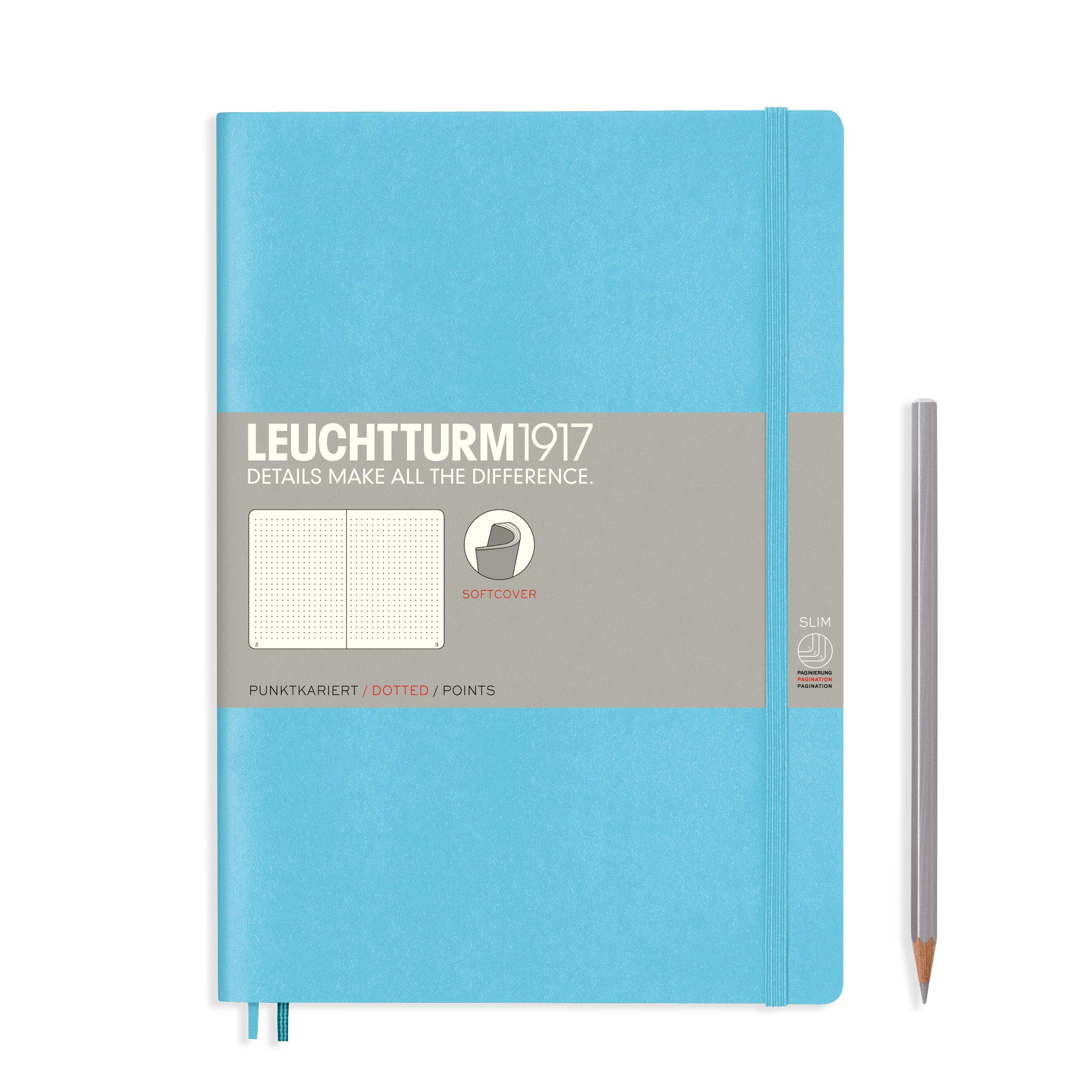 

LEUCHTTURM1917 Notebook B5 Dot Grid Softcover Ice Blue 357660