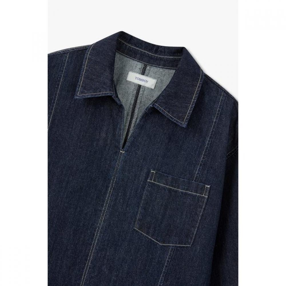 STUDIO TOMBOY Collar Neck Denim Tunic Dress 9106141101 