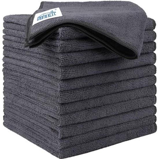 HOMEXCEL Microfiber Cloth Cars 12 Pieces Absorbent Quick-Drying Cleaning Thin Disposable Suitable Coating Wax Wheel More Car Wash Towel Approximately