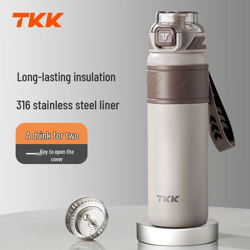 TKK 316 Stainless Steel Pop-Up Lid Thermos Bottle