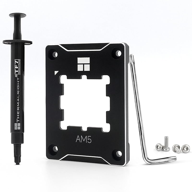 AM5 Contact Frame for Secure AM5 CPU Anti-Bending Buckle Kit, AM5 CPU Bracket Is Good To Correct The CPU Bending (Black)