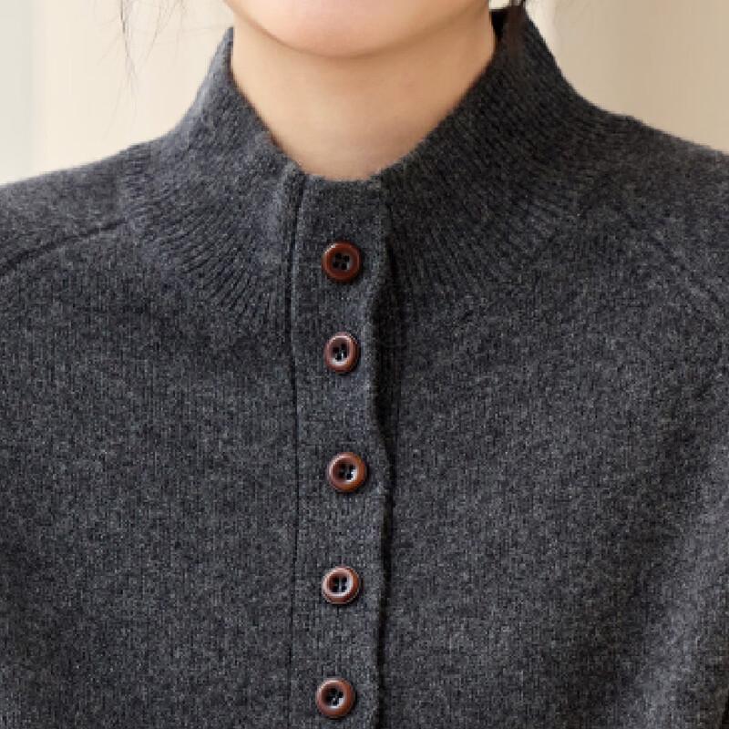 Pull Col Montant Mi-Haut Femme 100% Laine