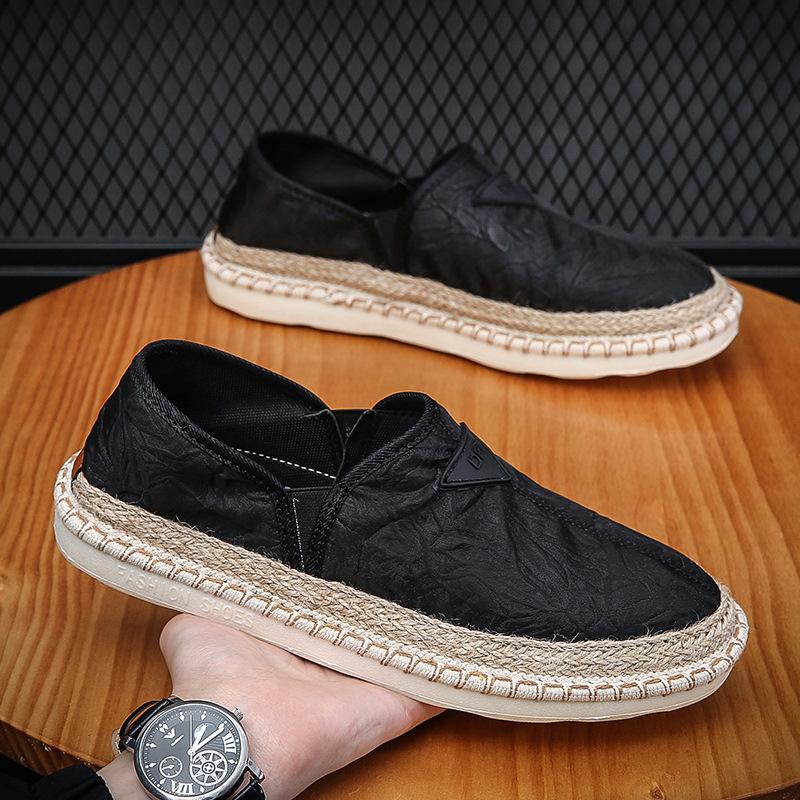 Fashion 2024 Summer New Slip On Flat Casual Canvas Shoes for Men Fashion Breathable Loafer Sneakers Male Driving Shoes Zapatillas Hombre
