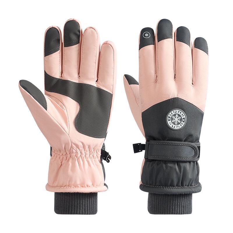 Men's Winter Touchscreen Cycling & Driving Gloves - Velvet Lined, Non-Slip, Two-Finger Design for Motorcycling and Fishing.
