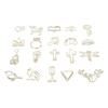 100pcs Paper Clip Gold Series Metal Electroplating Processing Rust Proof Creative 20 Shapes Paper Ma