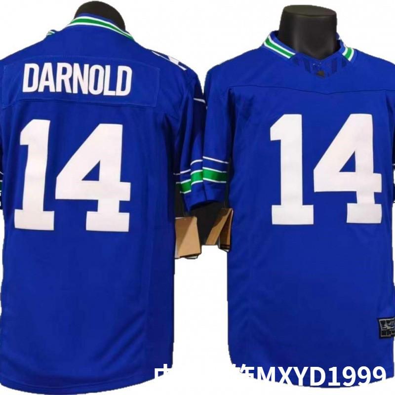 Mens Seattle Seahawks 14 Darnold Blue NFL Football Jersey Third Generation Embroidered Official Style
