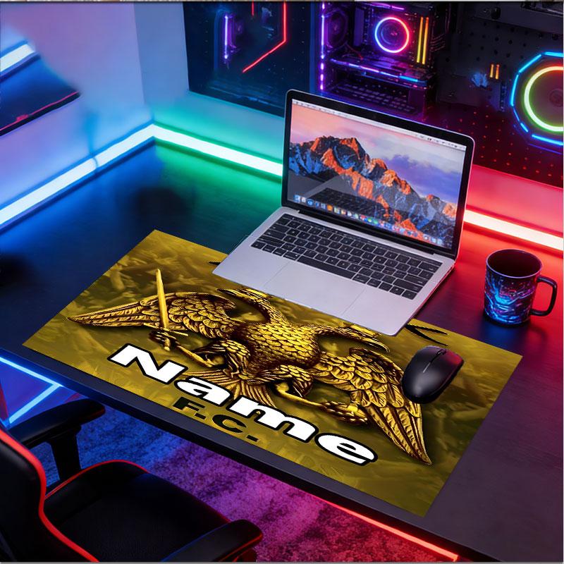 Custom Name Personalized AEK Athens FC Pattern Mousepad, Laptop PC Desk Mat, Decorative Desk Mat for Home Keyboard Pad Gift