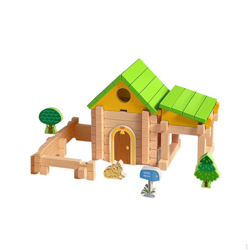 Wooden Building Blocks for Kids Stacking Mortise and Tenon Educational Children Boys