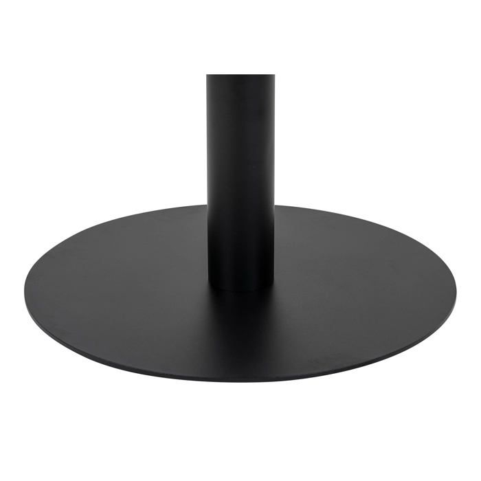 Bologna Coffee Table Ø70 Cm Marble Look, Black Legs, White.