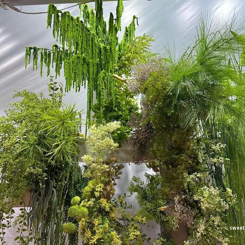 Simulation Green Plants Artificial Weeping Willow Fake Plants Branch Wedding Background Decoration Stage Arrangement Decorative