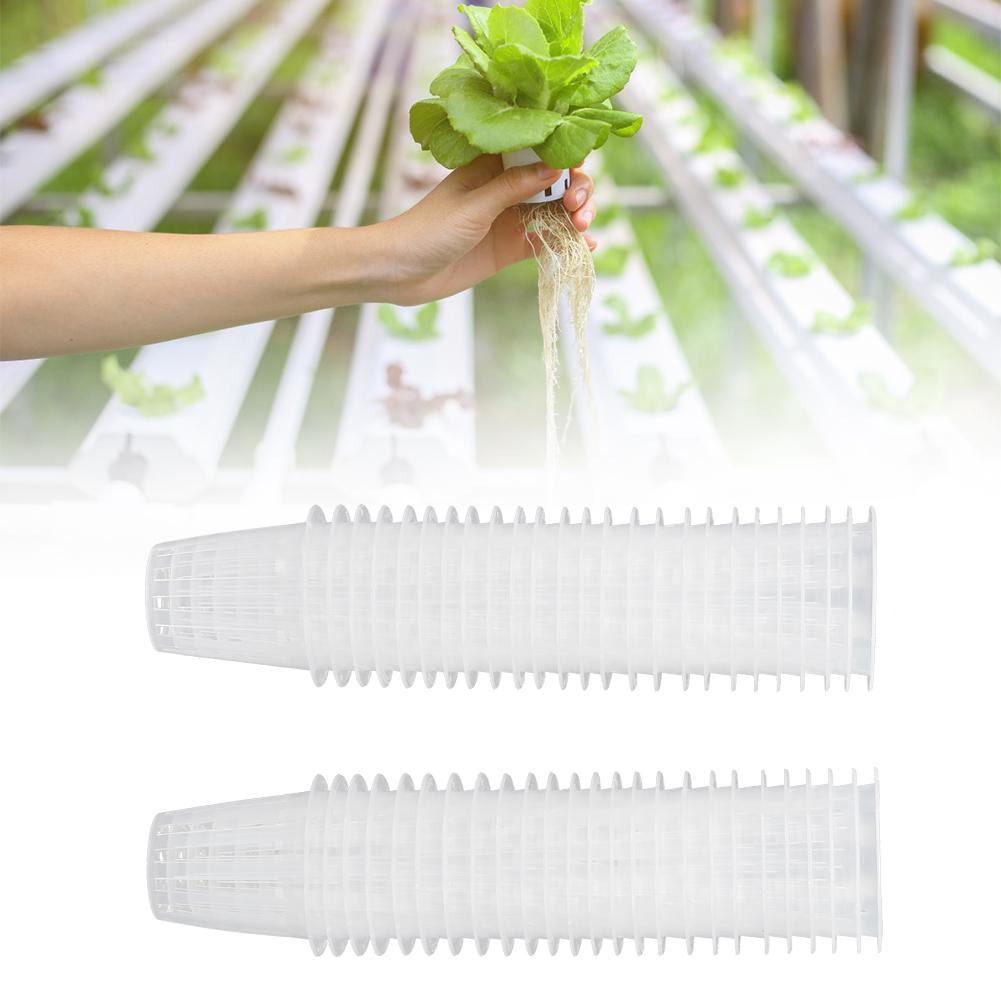 50Pcs Hydroponics Soilless Plant Flower Growing Basket Mesh Pot Net for Greenhouse