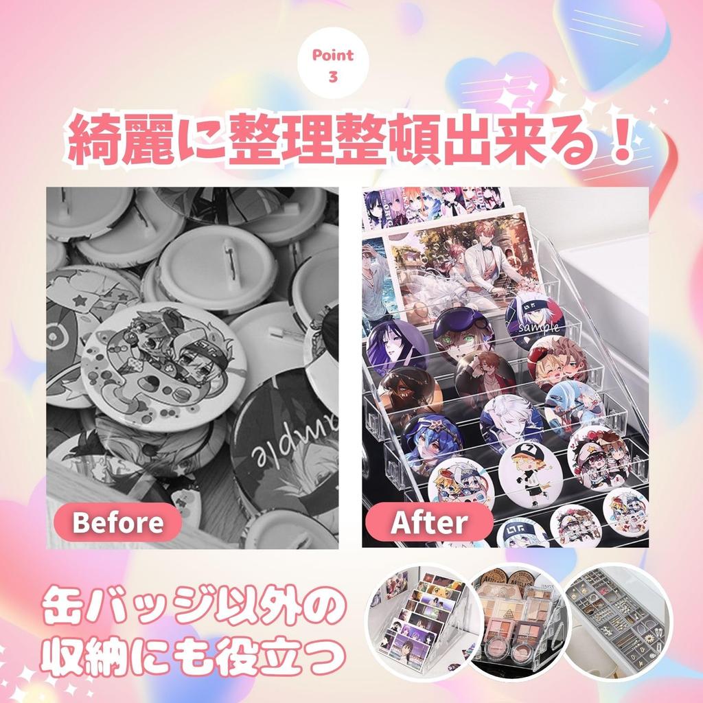 Can Badge Storage Acrylic Stand Base Keychain Can Badge Display Stand Collection