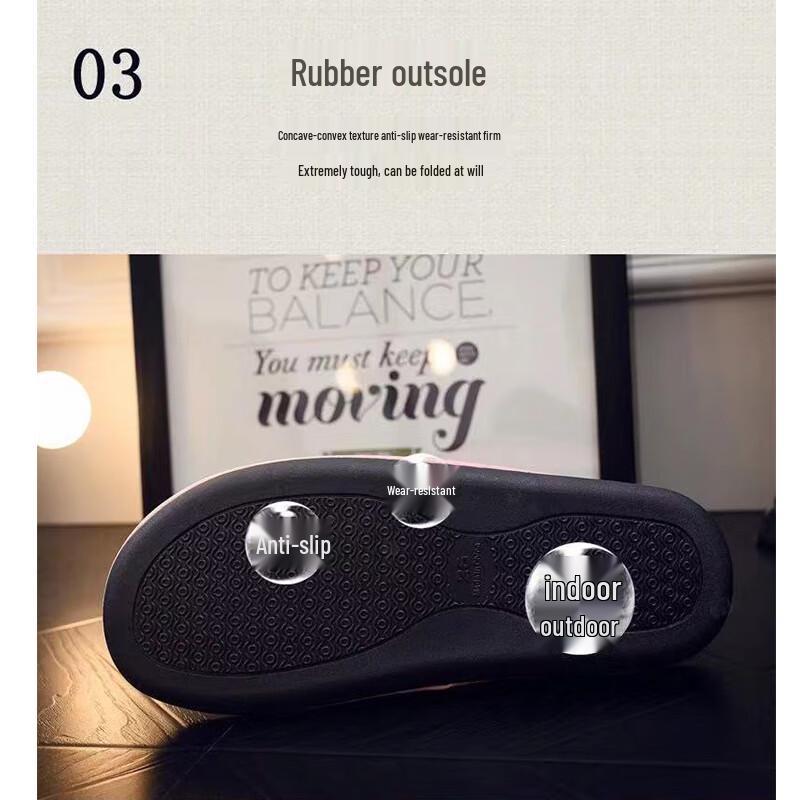 Waterproof Anti-Slip Cowhide Plush Home Slippers