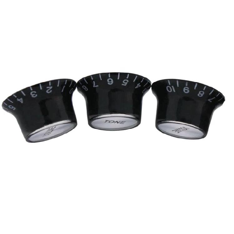 3 Pcs Guitar Top Hat Knobs Speed Control Knobs Volume Tone Control Knobs