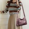 Fashion Crossbody Bag 2025 Hot Soft Multi-layer Joker Shoulder Bag PU Waterproof Large-capacity Multi-pocket Practical Messenger Bag