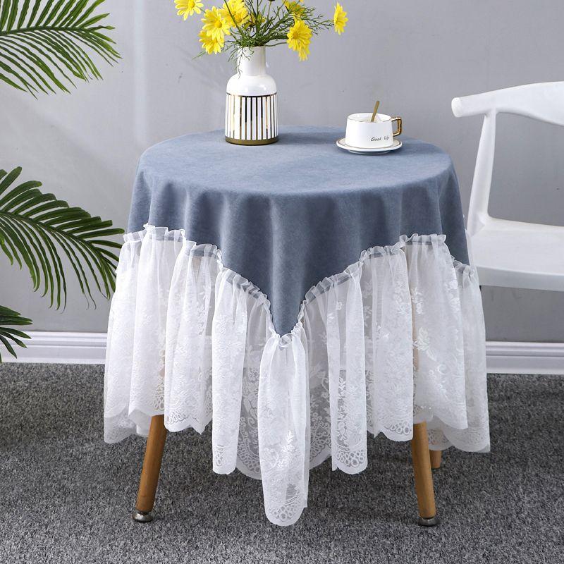 

Винтажная сетчатая ажурная скатерть для пикника, французская белая кружевная скатерть, декоративная накидка на стол, полотенце, ткань-фон для фотосъемки 170*170