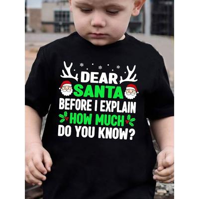 Europäische Größe Jungen Rundhals Kurzarm T-Shirt mit Einzigartigen Englischen Mustern