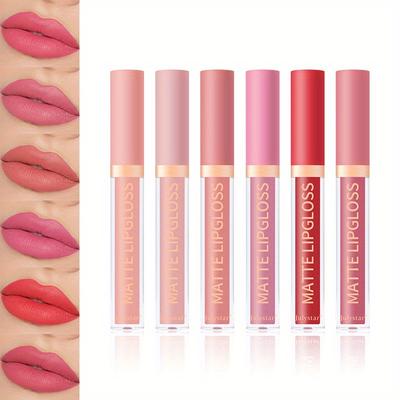 Nemlendirici Seksi Dudak Parlatıcısı Makyaj Kadife Mat Su Geçirmez Uzun Ömürlü Bardaklara Yapışması Kolay Değil Solmayan Dudak Parlatıcısı