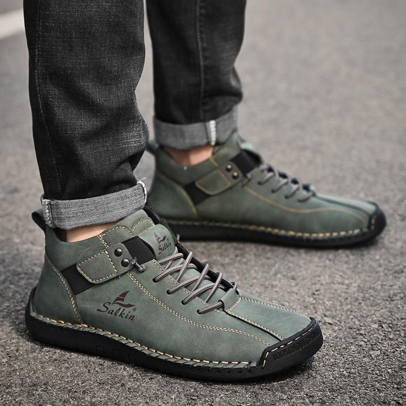 Men's High-top Casual Shoes Handmade Sneakers Casual Shoes Plus Size 39-48