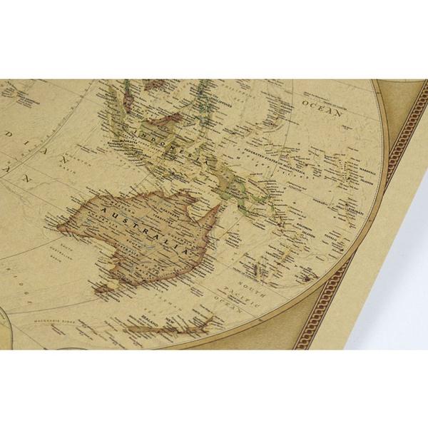 Vintage Retro Paper World Map Poster For Unique Children Gifts And Stylish Wall Decor