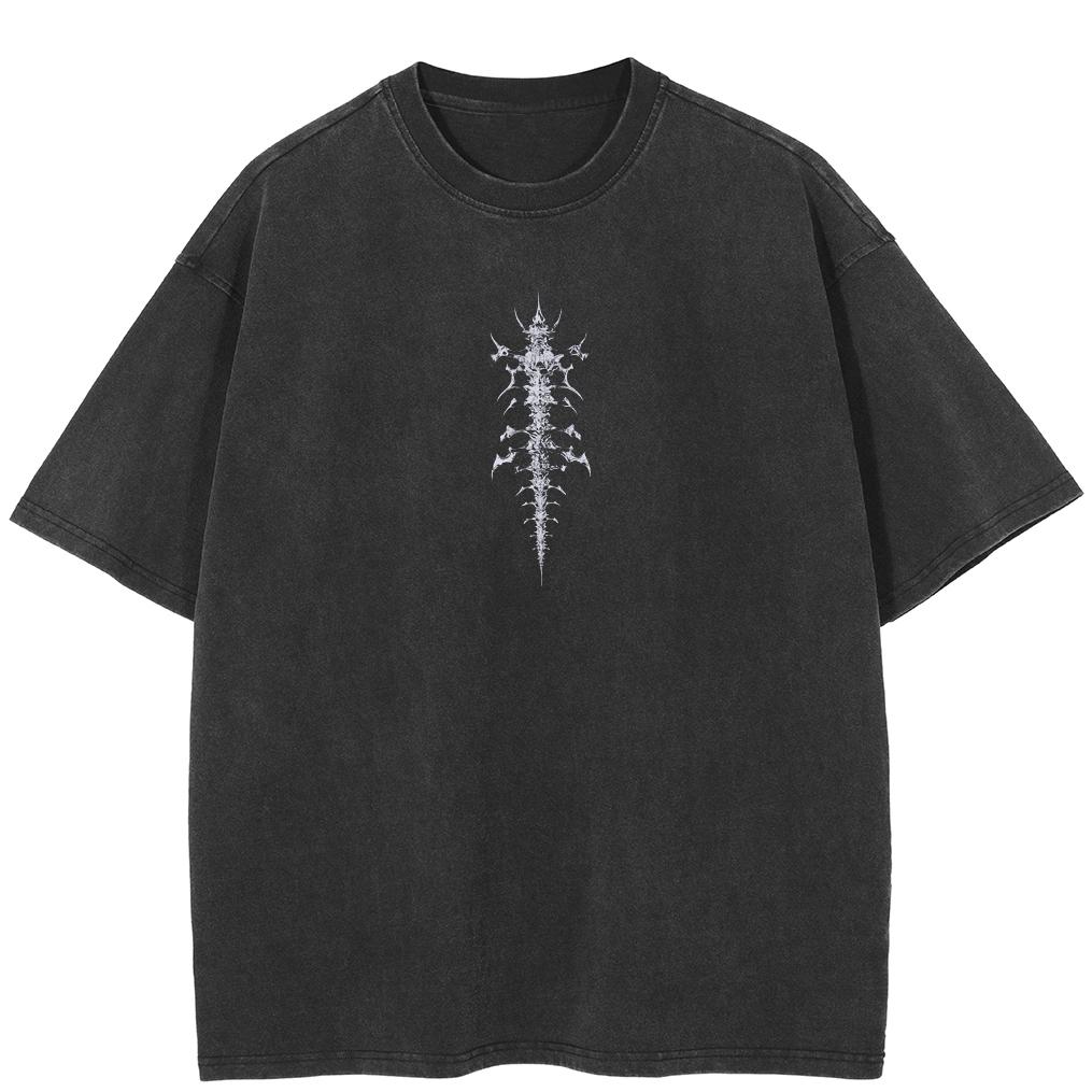 Streetwear Dark Gothic Bone Print Shirts