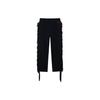 Li Ning Casual Lace-Up Straight Leg Knitted Sports Pants Men Pants Black AKLRA77-1
