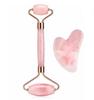 Natural Jade & Rose Quartz Gua Sha Stone  Face Neck Massage Tool for Glowing Skin | Anti-Aging, Reduce Puffiness & Dark Circles | 80g