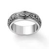 Latest Retro Six Character Mantra Men 'S Brave Finger Ring Rotatable Rings Voguish Fashionable Personality Jewelry AccessoriesRetro Finger Ring
