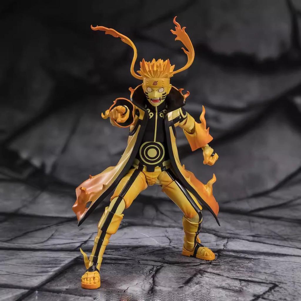 Naruto Anime Figure Nine-Tails Chakra Mode Movable Doll Cartoon Collection Action Figure Model Toys Gifts