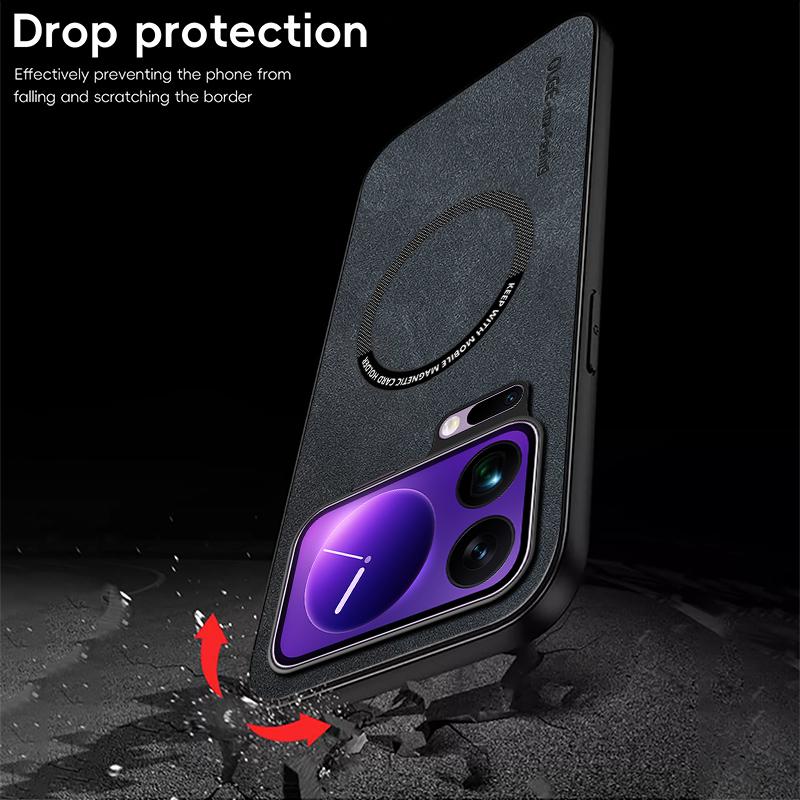 Retro Leather Soft Case for Xiaomi 17 Pro Max 15T 15 14T 14 13T 13 12T 12 11T 11 Pro Lite Magnetic Wireless Charging Back Cover